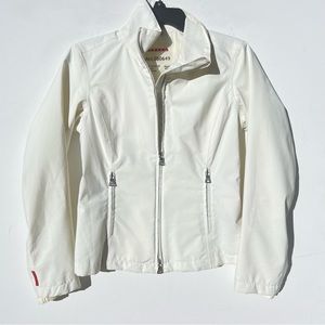 PRADA white zip Gore Tex Jacket 40 4 nylon logo zip windbreaker
